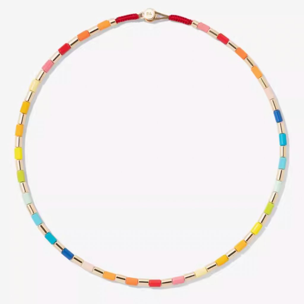 Roxanne Assoulin Golden Rainbow U-Tube Necklace 95$